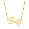 thumbnail image 1 of KISPER Collier Pendentif Prénom Personnalisé en Acier Inoxydable Plaqué Or 18K, Betty, 1 of 6