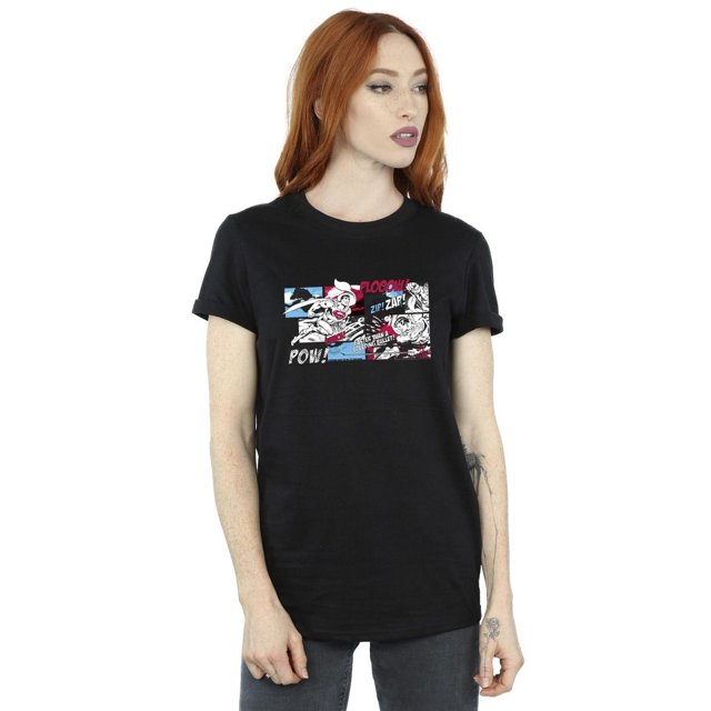 DC Comics T-Shirt Boyfriend en Coton pour Femmes Superman Bande Dessinée