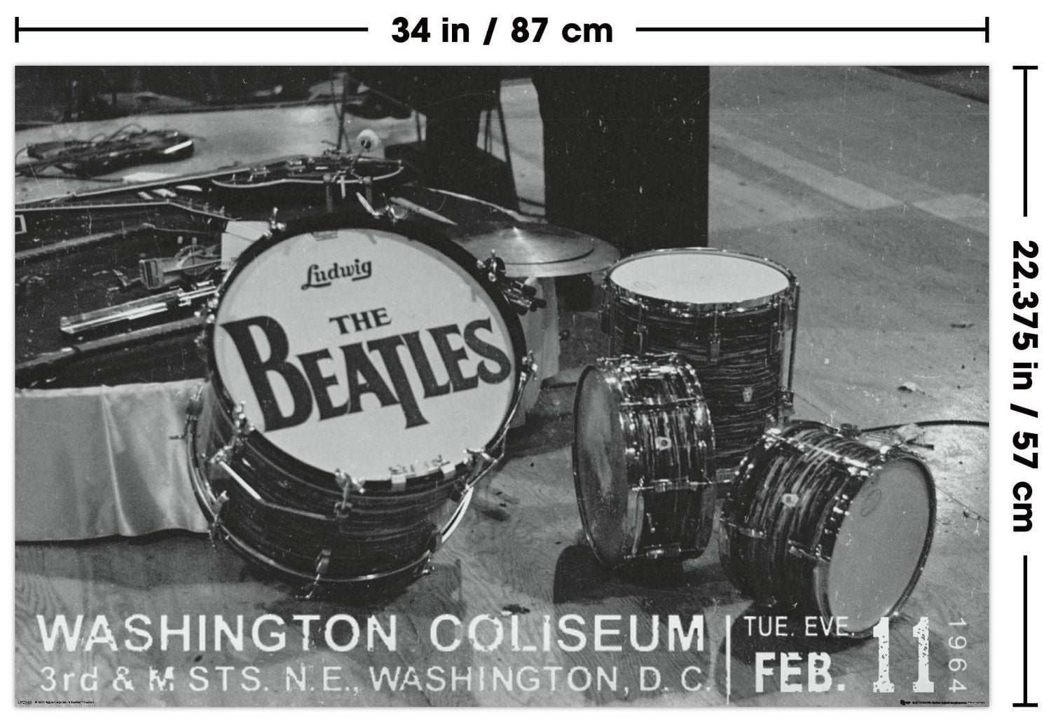 The Beatles - Washington Coliseum Wall Poster, 22.375" x 34"