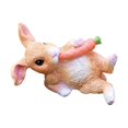 thumbnail image 1 of Rongfmy Creative Cute Rabbit Statue Ornament Animal Sculpture Artwork Resin Craft Easter 10cmx5.5cmx7cm, 1 of 9