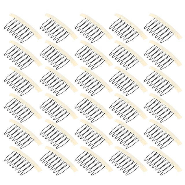30pcs en Acier Inoxydable 7 Pinces à Peigne de Dents, Conception à Arc, Durable, 3.8 2.9cm, Adapté pour et