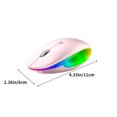 thumbnail image 3 of Rbaofujie Gaming Mouse Wireless Bluetooth Mouse Unique Design Type-c Fast Charging Long Battery Life Colourful LED Light Adjustable DpI Adaptable To A Wide Range Of Devices Rechargeable Mouse, 3 of 8