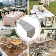 thumbnail image 4 of JASKFLY Long Table Sheer Runner for Weddings & Parties Solid Color Linen Table Runner 30x210cm(120 -150cm Tables)Grey, 4 of 9