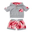 thumbnail image 1 of Survêtement d'Été Camouflage à Capuche T-Shirt Élastique Short, 1 of 5