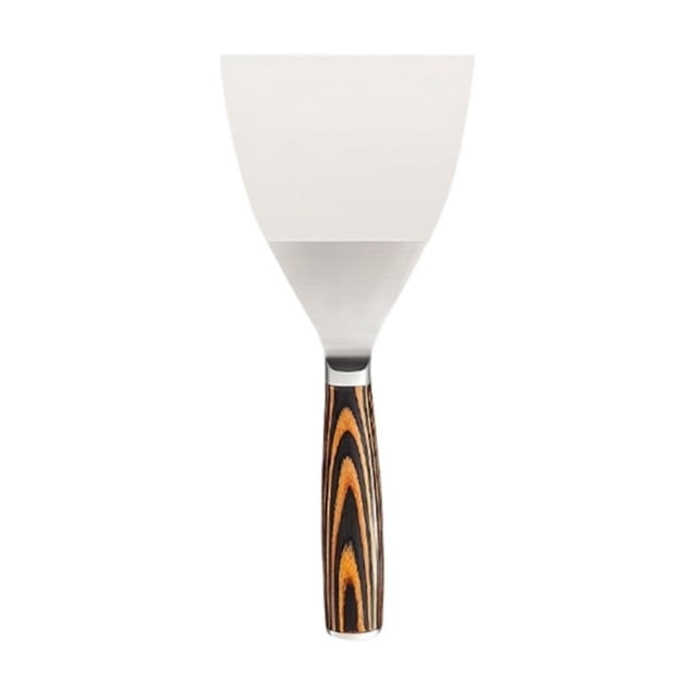 Stainless Steel Putty Shovel Set With Wood Color Handles For Drywall Repair - 4inch
