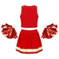 thumbnail image 3 of Xnihocha Costume de Cheerleading pour Filles, Uniforme de Chef de Cheerleading, Ensemble de Fête avec Jupe Plissée et Pompons Rouge 10, 3 of 6