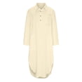 thumbnail image 4 of Robes d'Été pour Femmes 2023 Mode pour Femmes Uni Manches Longues Poches Col Rabattu Robes Robe Western en Liquidation, 4 of 5