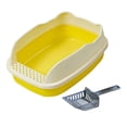 thumbnail image 1 of lionlar Large Cat Litter Box Cats Sand Basin Privacy Kitty Litter Pan Pets Accessories yellow, 1 of 9