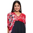 thumbnail image 3 of Oussum Robes Longues Caftans Tribales Rouges en Polyester Grande Taille pour Femmes, 3 of 7