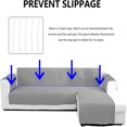 thumbnail image 4 of 2024 L Shape Sofa Slipcover Reversible Sectional Couch Cover Chaise Lounge Cover Furniture Protector Cover Large Size Gray, 4 of 9