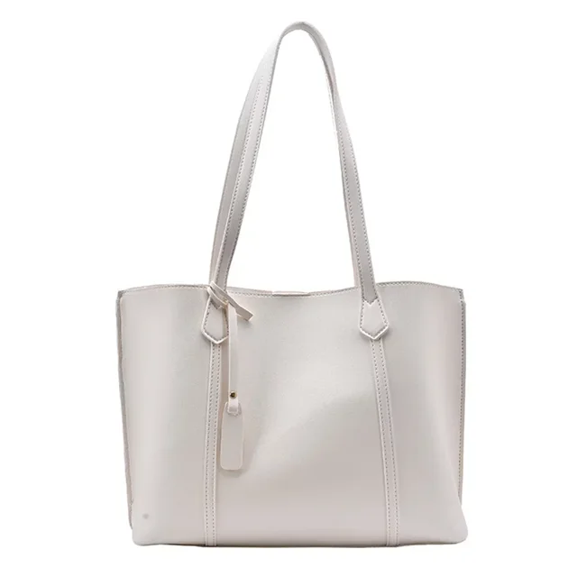 Grand Sac Fourre-Tout Réversible pour Femmes Rétro à Franges en Cuir, Sacs à Bandoulière, Sacs à Main Mode pour Dames, Sac Cartable (Blanc)