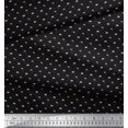 thumbnail image 2 of Soimoi Black Poly Georgette Fabric Anchor Hook & Small Country Flag Printed Fabric 1 Yard 52 Inch Wide, 2 of 3