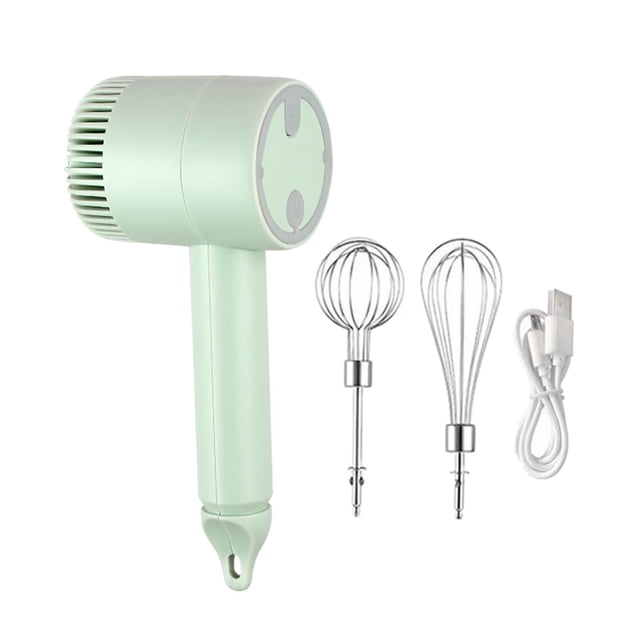 Abbracc Batteur à Main Compact avec Fouet en Acier Inoxydable Batteur Électrique pour Mousse Vert