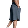 thumbnail image 3 of Diufon Men's Athletic Shorts Cotton Linen Drawstring Waisted Outdoor Sport Shorts Spring Summer Shorts with Pockets, 3 of 6