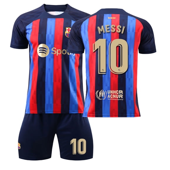 Men Women Unisex Football Jersey Barcelona Home MESSI 10# PEDRI 16# F.DE JONG 21# Youth soccer Jersey