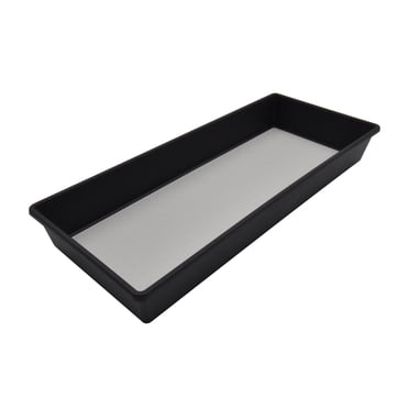 Mainstays Black Plastic Non-Slip Cabinet Drawer Organizer, 6.75” x 16”, for Kitchen Gadgets, 1 Piece