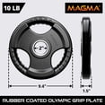 thumbnail image 4 of MAGMA Virgin Rubber 2-Inch Cast Iron Olympic Grip Plates, for Strength Training, Weightlifting, Muscle Toning, Weight Loss & Crossfit, 4 of 9
