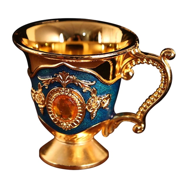 PRETXORVE Household Metal White Wine Glass Alloy Gemstoned Classical Wineware Many Options To Choose From