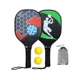 thumbnail image 3 of jinwen Wood Pickleball Paddles Kit Portable Beginner Racket for Child, Teens and Adults Mixed Color, 3 of 9