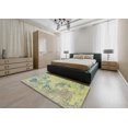 thumbnail image 4 of Ahgly Company Indoor Square Abstract Khaki Green Abstract Area Rugs, 3' Square, 4 of 6