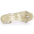 thumbnail image 4 of BLISSFUL STEP Sandales à Talon pour Femmes à Bride Arrière Transparente avec Fleurs et Strass, 4 of 7