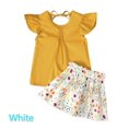 thumbnail image 2 of 2 Pack Toddler Baby Girls Strap Outfits Halter Ruffle Tube Crop Top+Tassel Pineapple Shorts Pant Summer Clothes Set, 2 of 10