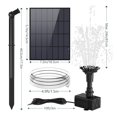 thumbnail image 2 of Solar Water Pump Kit, 10W Solar Powered Water Fountain Pump With 6 Nozzles, DIY Water Feature Outdoor Fountain For Ponds ,Multi-Install Methods, 2 of 6