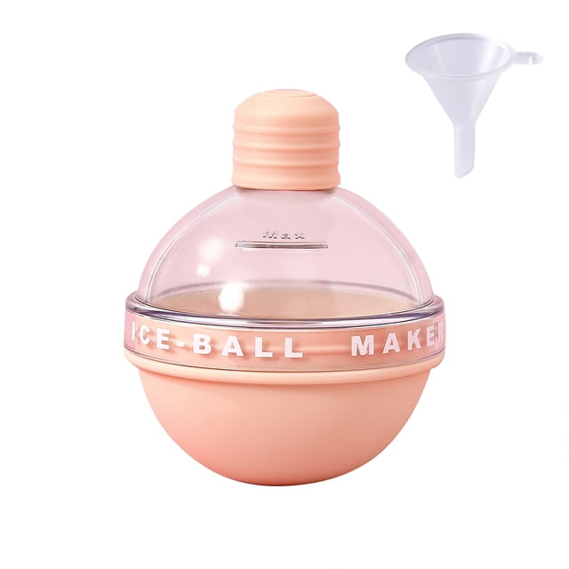1pc Ice Ball Maker 2.4 Inches Big Ice Ball Mold Silicone Cute Bulb-shaped with Funnel