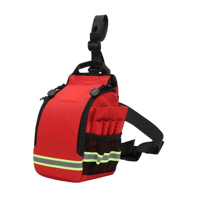 Esquirla Sac de Taille de Premiers Soins Pochette de Rangement Médicale Confortable pour Bureau Sports Maison Rouge