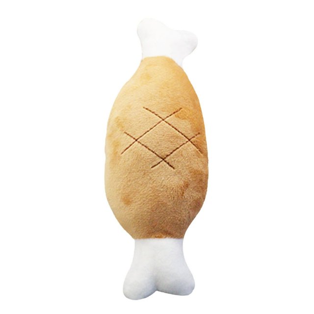 Plush Double Bone Chicken Leg Tooth Grinding Soundmaking Toy Pet Supplies