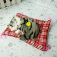 thumbnail image 3 of Sleeping Cats Plush Stuffed Toy Press Simulation Sound Animal Cute Doll Kids Gift, 3 of 8