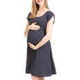 thumbnail image 1 of Robe d'Extérieur à Pois pour Femmes Enceintes et Allaitantes, Robe de Maternité pour Bébé, 1 of 8