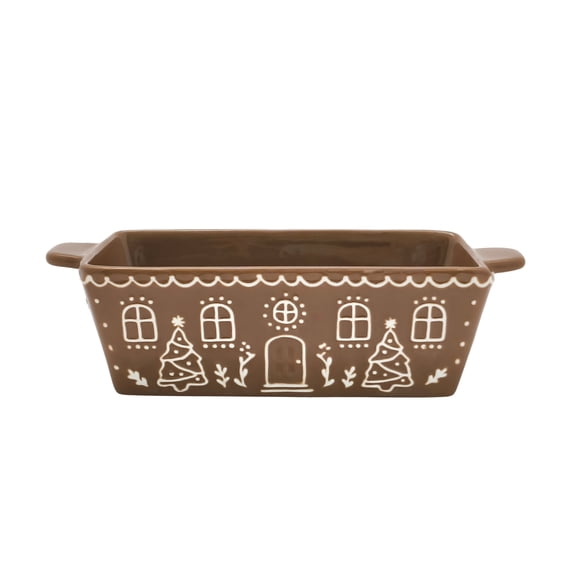 Holiday Time Cranberry Spice Kids Collection Stoneware Rectangular Baker