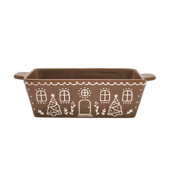 Holiday Time Cranberry Spice Kids Collection Plat de cuisson rectangulaire en grès