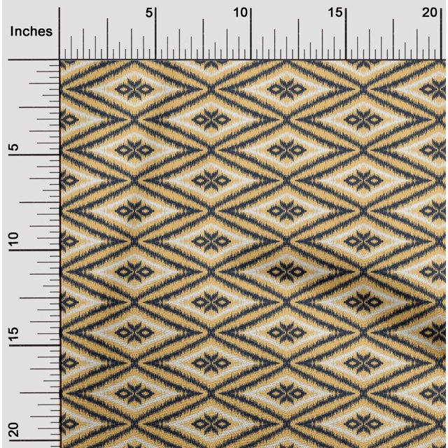 oneOone Polyester Lycra Fabric Geometric Ikat Fabric Prints By Yard 56 Inch Wide