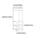thumbnail image 3 of JMYHOAM Storage Bags Coat Rack Freestanding Closet Organizer Hall Tree With 2 Storage Shelves Corner Storage Organizer For Entryway Bedroom Home Storage, 3 of 7