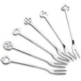 thumbnail image 2 of 6Pcs/set Stainless Steel Fruit Forks Salad Snack Cake Dessert Tableware Variety Pattern Kitchen Supplies, 2 of 8