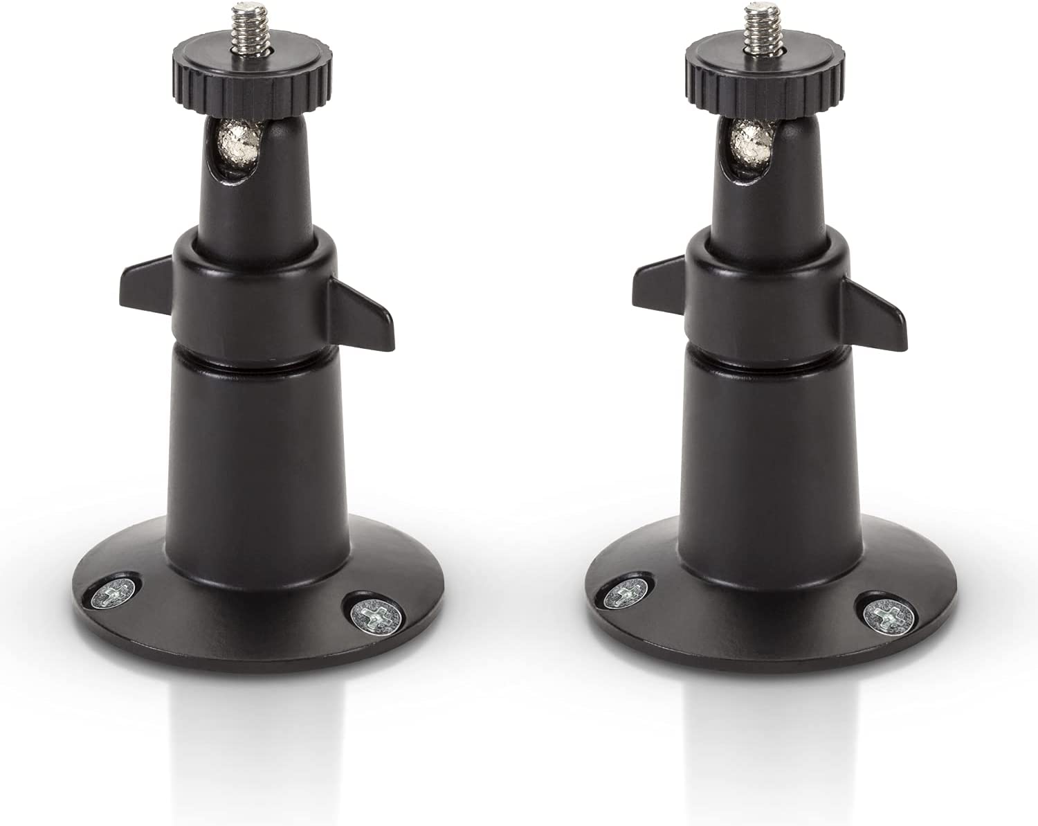 Adjustable Indoor/Outdoor Security Metal Wall Mount Compatible with Arlo Pro/Pro 2/Pro 3/Ultra/Ultra 2, & Others - Ring Stick Up Cam Battery, eufyCam E/2C (2 Pack, Black)