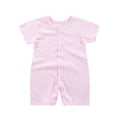 thumbnail image 1 of Tumotour Rompers for Toddler Outfits Soft Fashion Button Down Newborn Clothes Spring Casual Short Sleeve Jumpsuits Solid Color Onesie Bodysuits for Infant Baby Boy Girl, 1 of 4