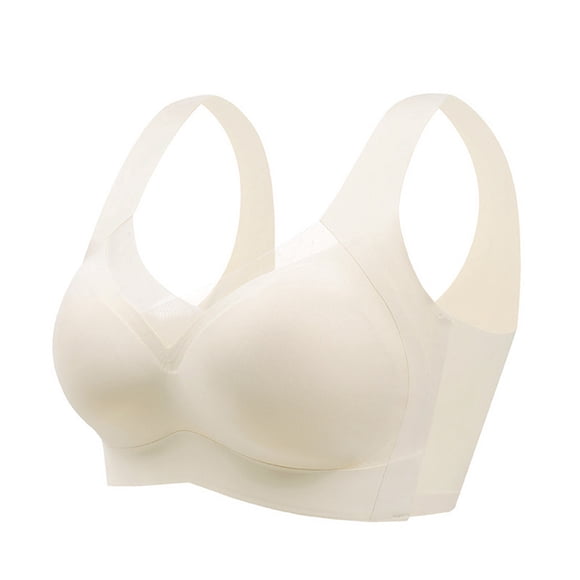 2025 Women's Seamless Women's Summer Womens Bras Comfortable No Wire Thin Large SizedWomens Sports Beautiful Vest Style integrated Fixed Cup Large Chest SmallGathered