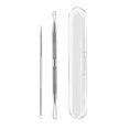 thumbnail image 1 of Blackhead Remover Comedone Extractor,2 PCS Pimple Popper Tool, Pimple Comedone Removal 2-in-1 Extractor Tool,Stainless Steel Pimple Extractor Blackhead Removal Tool (Silver), 1 of 6