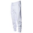 thumbnail image 1 of Independent Trading Co. Mens Midweight Fleece Pants, XS, White, 1 of 2