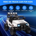 thumbnail image 3 of EDTara 12V Ride On Truck Car, Battery Powered Car w/Remote Control, Spring Suspension, LED Lights, Bluetooth, 3 Speeds, Electric Car for Kids, 3 of 7
