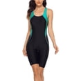 thumbnail image 1 of Charmo Women's Sporty One Piece Swimsuits Racerback Boyleg Bathing Suit, 1 of 7