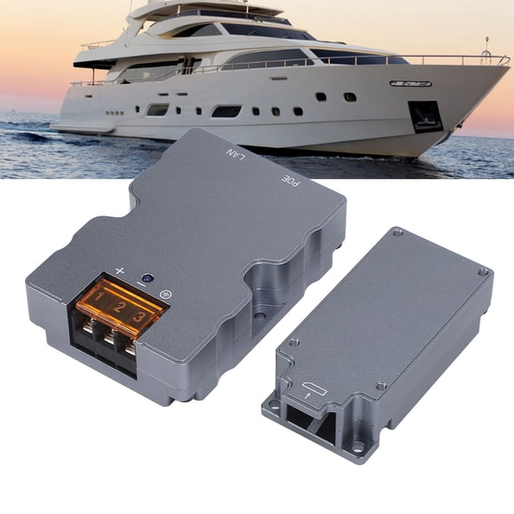 Ethernet PoE Adapter Kit, Rugged Multifunctional GigE Passive PoE Injector Set High Speed Connectivity ESD Shielding Overvoltage Guard Safe for Travel