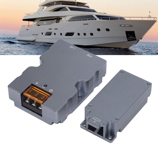 Ethernet PoE Adapter Kit, Rugged Multifunctional GigE Passive PoE Injector Set High Speed Connectivity ESD Shielding Overvoltage Guard Safe for Travel