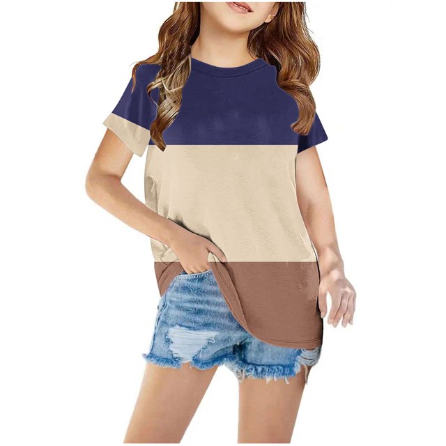 MeetoTime T-Shirt Graphique à Manches Courtes pour Enfants Tee Décontracté à Col Rond Haut pour Bébés Garçons Filles 3-12 Ans