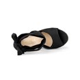 thumbnail image 4 of BLISSFUL STEP Chaussures pour Femmes Espadrilles à Lacets Sandales Compensées à Plateforme Noir 9, 4 of 8