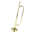thumbnail image 4 of TISHITA B Flat Bugle Cavalry Trumpet with Flag Gloves for Band Primary and Middle, 4 of 8