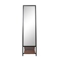 thumbnail image 4 of Miroir de rangement rectangulaire style musée avec chevalet noir/brun, 4 of 5